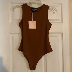 Kittenish chocolate body suit